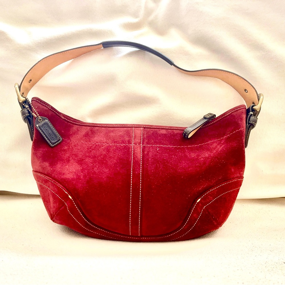 COACH Burgandy Signature Sufflette handbag